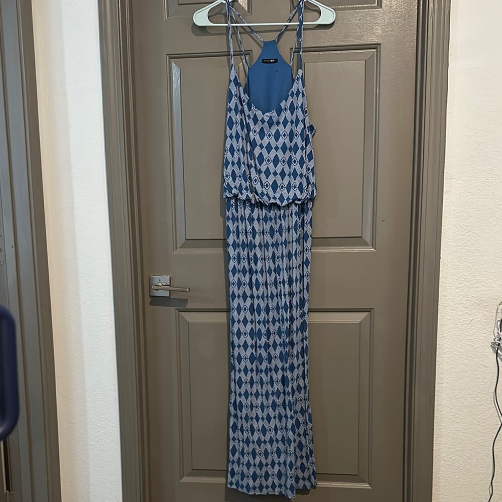 Papermoon Blue and White Maxi Dress